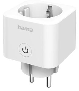 Смарт контакт Hama 176638, IP20 защита, управление с гласови асистенти Google/Alexa и Siri, бял