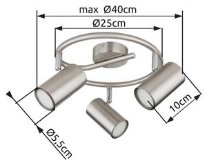 Globo 57914-3N - Спот ALLVI 3xGU10/25W/230V