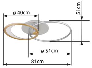 Globo 67333-40 - LED Димируем плафон UMBRA LED/40W/230V + д.у