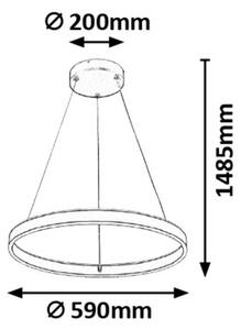 Rabalux - LED Демируем полилей на въже LED/36W/230V + Дистанционно управление