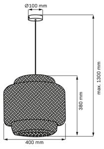 Пендел BERTA 1xE27/20W/230V Ø 40 см бамбук