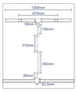 LED Димируема гъвкава настолна лампа LED/36W/230V 3000-6500K CRI 92 черен