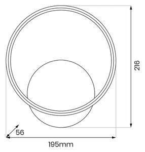 LED аплик ROTONDA LED/7W/230V златист