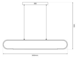 LED Пендел FRAME LED/42W/230V черен