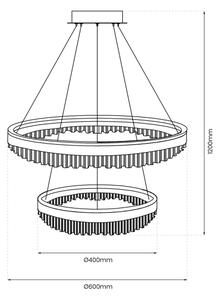 LED Пендел PRECIOSA LED/85W/230V Ø 60 см златист