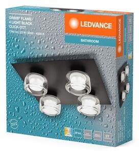 Ledvance -LED Плафон за баня ORBIS FLAME 4xLED/5,5W/230V IP44 черен