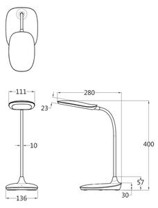 Globo 58455W - LED Димируема сензорна настолна лампа BOTAL LED/9W/230V