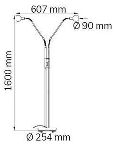 Wofi 307102640000 - LED Димируем лампион NOIS 2xLED/5W/230V