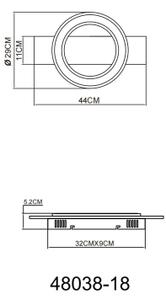 Globo 48038-18 - LED Плафониера JAYDEN LED/18W/230V