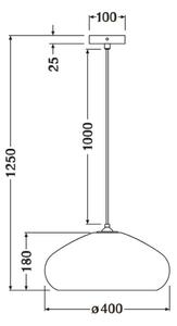 Ledvance - Пендел DECOR CARDBOARD 1xE27/15W/230V Ø 40 см