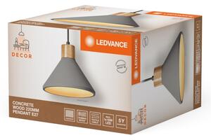 Ledvance - Пендел DECOR CONCRETE 1xE27/15W/230V Ø 22 см бетон сив