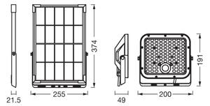 Ledvance - LED Соларен прожектор със сензор FLOOD SPLIT LED/30W/6,4V IP65 + д.у