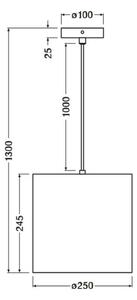 Ledvance - Пендел DECOR CARDBOARD 1xE27/15W/230V Ø 25 см