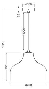 Ledvance - Пендел DECOR CARDBOARD 1xE27/15W/230V Ø 36 см