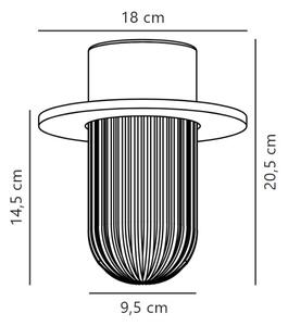 Nordlux - Екстериорна лампа за таван JANUKA 1xE27/60W/230V IP54 бял