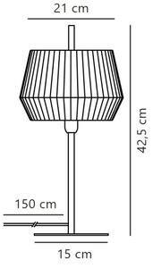 Nordlux - Настолна лампа DICTE 1xE14/40W/230V бял/черен