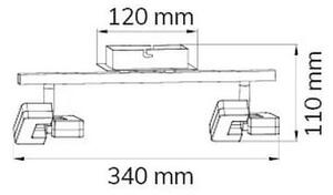 Wofi 7026.02.64.5000 - LED Спот ZARA 2xLED/5,2W/230V