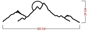 Декорация за стена 100x29 см планини метал