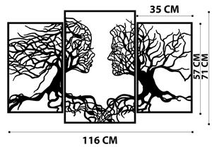 Декорация за стена 116x71 см Дървото на живота метал