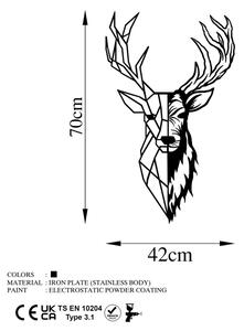Декорация за стена 42x70 см елен метал