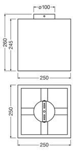 Ledvance - Плафон DECOR CARDBOARD 1xE27/15W/230V 25x25 см