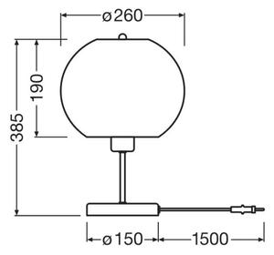 Ledvance - Настолна лампа DECOR CARDBOARD 1xE27/15W/230V Ø 26 см