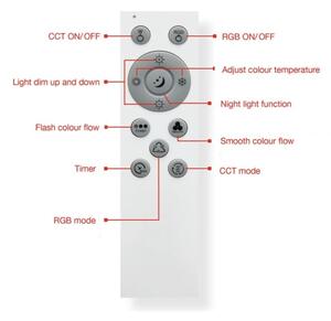 Telefunken 318806TF - LED RGB Димируем плафон LED/24W/230V + д.у