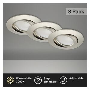 Brilo - К-кт 3x LED Димируема лампа за вграждане в баня LED/5W/230V IP23