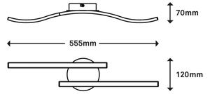 Briloner 3449-015 - LED Повърхностен полилей GO 2xLED/6W/230V