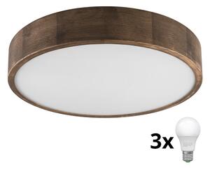 Brilagi - LED Плафон CARVALHO 3xE27/60W/230V дъб Ø 47 см