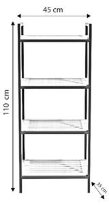 Етажерка за баня STRALSUND 110x45 см дъб/черен