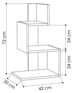 Нощно шкафче ROSIE 72x42 см бял/дъб