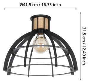 Eglo 43768 - Плафон STILLINGTON 1xE27/40W/230V черен