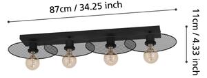 Eglo 43729 - Плафон IKESTON 4xE27/40W/230V