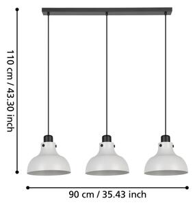 Eglo 43826 - Пендел MATLOCK 3xE27/40W/230V