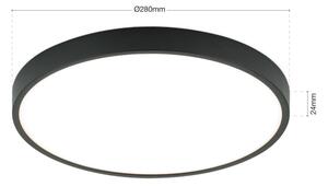 Orion DL 7-657/28 - LED Плафониера BULLY LED/28W/230V Ø 28 см черен