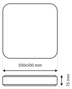 LED Димируем плафон UNA LED/60W/230V 2700-6500K + дистанционно управление