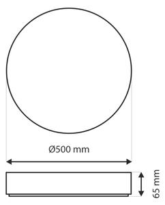 LED Димируем плафон DRINA LED/36W/230V 2700-6500K + дистанционно управление