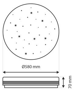 LED Димируем плафон VENTA LED/60W/230V 2700-6500K + дистанционно управление