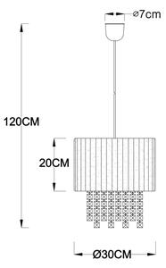 GLOBO 15098 - Висяща лампа PYRA 1xE27/60W/230V