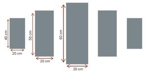 Стенна картина 5 бр. 110x60 см дърво