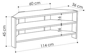 TV маса THALES 45x114 см дъб