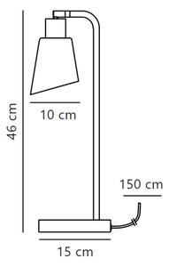 Nordlux - Настолна лампа MOLLI 1xE14/25W/230V