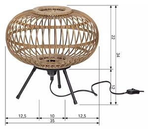 Настолна лампа BASICLABEL 1xE27/40W/230V бамбук