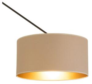 LED регулируем полилей на тръба GORTA 1xE27/60W/230V бежов/златист