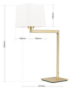 Orion LA 4-1209/1 - Настолна лампа CARLTON 1xE27/40W/230V бял/златист