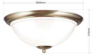 Orion DL 7-677/50 - Плафон AUSTRIAN OLD LAMP 3xE27/60W/230V бронзов/бял