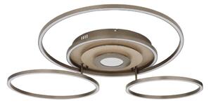 Globo 67824-60G - димируем LED таванен осветител MILES 60W/230V 80,8x99,2 cm месинг + дистанционно управление