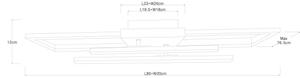 Globo 67276-24 - LED таванно осветително тяло KENDRA LED/24W/230V 3000K 20x80 cm