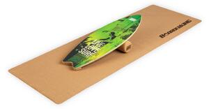 BoarderKING Indoorboard Wave, дъска за баланс, подложка, цилиндър, дърво/корк